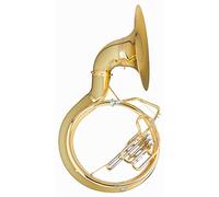 Classic Cantabile Brass S-100 Sousaphon - in ottone - accordatura Bb - campana girevole e rimovibile - Include custodia da trasporto con ruote