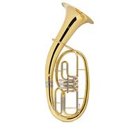 Classic Cantabile Brass TH-33 Tenorhorn in Sib, corpo ottone, rivestimenti alpacca, bocchino ottone dorato, 3 pistoni rotativi, con custodia, bocchino e panno pulizia.
