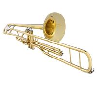 Trombone a Valvole Ottone Bb Tenore Pistone Nichel Argento con Custodia Bocchino