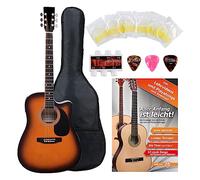Classic Cantabile Chitarra acustica Dreadnought WS-10SB-CE elettrificata pickup EQ Sunburst