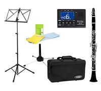 Classic Cantabile CLK-10 Clarinetto in Sib, alta qualità, sistema Böhm, 17 chiavi, 5 anelli. Set con clip-tuner, leggio, supporto, panno pulizia, custodia e grasso per sughero.