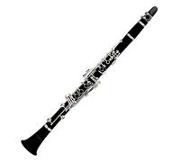 Classic Cantabile CLK-10 Clarinetto in Sib (Sistema Böhm, 17 chiavi, 5 anelli, plastica ABS, meccanica argentata, strumento ideale per studenti, incl. custodia e accessori) nero