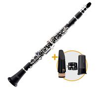 Classic Cantabile CLK-20 Clarinetto Plastica Set ESM - sistema tedesco - 20 chiavi - 6 anelli - corpo in ebanite - incl. custodia e panno pulizia - incl. bocchino, vite per ancia e capsula ESM