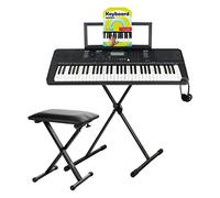 Classic Cantabile CPK-203 Keyboard Deluxe Set - 61 tasti con touch response - 480 suoni e 160 ritmi di accompagnamento - incl. supporto, panca, borsa, cuffie e scuola di tastiera - nero