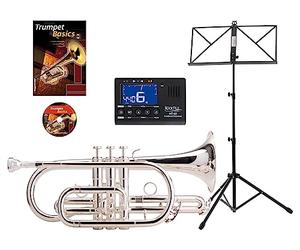 Classic Cantabile CR-400S Set Cornetta in Sib, Argentata, Coulisse: alpacca