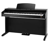 Classic Cantabile DP-210 SM E-Piano (Digital piano con meccanica a martello, 88 tasti, 2 uscite cuffie, USB, metronomo, 3 pedali, pianoforte per principianti) nero opaco