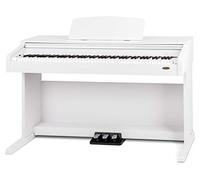 Classic Cantabile DP-210 WM E-Piano (Digitalpiano con meccanica a martello, 88 tasti, 2 uscite cuffie, USB, metronomo, 3 pedali, pianoforte per principianti) bianco opaco