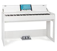 Classic Cantabile DP-S1 WM E-Piano - 88 tasti pesati con meccanica a martello e dinamica di tocco - Design Slimline - Funzioni Layer, Split e Twinova - 3 pedali - Bianco opaco