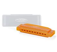 Classic Cantabile FBH-10 ON FunKids Armonica A Bocca C-Dur - Armonica Diatonica a 10 Fori in Plastica - Ance in Bronzo Fosforoso - Ideale per Bambini - Include Custodia in Plastica - Arancione