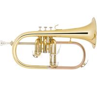 Classic Cantabile FL-26L Flicorno (intonazione Bb, leva trigger, 3 chiusure a strappo, bocchino, custodia) laccato