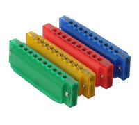 Classic Cantabile FunKids Armonica a Bocca Set 2 pezzi in C maggiore - BluesHarp per bambini - Corpo plastica verde, giallo, rosso o blu - Colori assortiti, risparmio garantito.