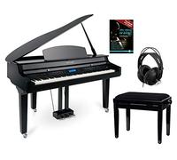 Classic Cantabile GP-A 810 Pianoforte Digitale Set (88 tasti con meccanica a martello, sensori tripli, 1200 suoni, Bluetooth, incl. panca, cuffie, scuola di pianoforte) nero lucido