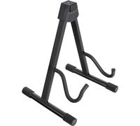 Classic Cantabile GS-2009E Supporto per Chitarre per E-Guitar/E-Bass - Regolabile in 3 Posizioni - Sistema a Bottone a Pressione - Pieghevole - Superficie Imbottita - Piedini in Gomma - Nero