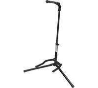 Classic Cantabile GS-200F Supporto per Chitarra (pieghevole, per chitarra classica, E-Guitar, E-Bass, banjo regolabile in altezza da 57 a 75 cm, base 52 x 30 cm, chiusura di sicurezza in gomma) nero