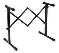Classic Cantabile KBA-880BK Tastiera e Mixer Stand (regolabile in altezza da 61 a 85 cm, facilmente richiudibile, estendibile fino a 80 cm di larghezza, struttura robusta in tubo d’acciaio) Nero