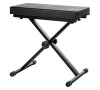 Classic Cantabile Keyboardbank Deluxe nero (imbottitura in schiuma da 5 cm, regolabile in altezza a 4 livelli, pieghevole, stabile, montaggio semplice)