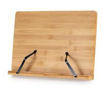 Classic Cantabile Leggio da Tavolo TSW-50S in Bambù, piano 33,3x22,3 cm, supporto per ricettario, libro, smartphone, tablet, con 5 angoli di inclinazione regolabili.
