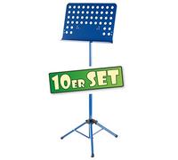Classic Cantabile Leggio Orchestrale In Metallo Blu (Leggio Forato, Altezza Regolabile Da 58 A 100 Cm, Dimensioni Ripiano: 50,0 x 34,8 x 4,5 Cm)
