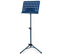 Classic Cantabile Leggio Orchestrale in Metallo con Lamiera Forata - Leggio Robusto con Piano in Lamiera Forata - Regolabile in Altezza da 58 a 100 cm - Leggio con Piano Extra Largo 50 cm - Blu