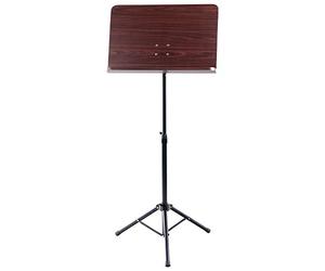 Classic Cantabile Leggio Orchestrale Palissandro - Supporto Robusto con Ampio Piano Leggio - Elegante Finitura Laminata Palissandro - Regolabile in Altezza da 65 a 110 cm - Connessione a Prisma