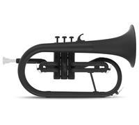Classic Cantabile MardiBrass Flicorno in ABS Plastica - Valvole Perinet - 600g leggero - Diametro: 11,5 mm - incl. bocchino e custodia - opaco nero