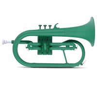 Classic Cantabile MardiBrass Flicorno in ABS Plastica - Valvole Perinet - Leggero 600g - Diametro: 11,5 mm - Include Bocchino e Custodia - Verde Opaco