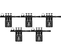 Classic Cantabile MardiBrass Trainer per bocchino tromba e flicorno, set 5 | 5 trainer per bocchino per tromba, flicorno e cornetta, in ABS, 105 g ciascuno, nero