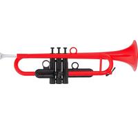 Classic Cantabile MardiBrass Tromba in ABS plastica, 450g, valvole Perinet. Include 2 bocchini, custodia e valvole di ricambio. Rossa, per bambini e adulti.