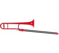 Classic Cantabile MardiBrass Trombone Tenore in ABS Plastica - Accordatura Bb - Coulisse in Fibra di Vetro - 660g Leggera - Diametro: 12 mm - Inclusi Bocchino e Gigbag - Rosso