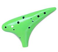 Classic Cantabile Ocarina - in plastica resistente - 12 toni - Accordatura contralto in C - Estensione: c'' - f''' - Suono morbido e caldo - Verde