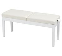 Classic Cantabile Panca per pianoforte a due posti in bianco lucido