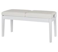 Classic Cantabile Panca per pianoforte a due posti in bianco opaco