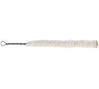Classic Cantabile Panno in Lana per Flauto Traverso - fibre lunghe di cotone - cappuccio in pelle - lunghezza: ca. 34 cm - bianco