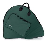 Classic Cantabile PHT-1 Custodia per Corno Parforce - Softbag per Corni a Una Spirale - Grande Tasca Esterna - Cinghie Zaino Rimovibili - Verde