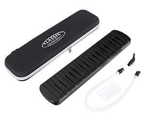 Classic Cantabile PML-37 BK Melodica - Armonica a Fiato con 37 Tasti Neri - Estensione Tonale: fa - fa³ - Con Custodia, Bocchino e Tubo Soffiante - Nero