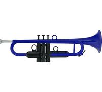 Classic Cantabile PTP-10BL MardiBrass Tromba Bb in plastica (corpo ABS) - 450 g, resistente alle intemperie - in ustodia, 2 bocchini, 2 valvole di ricambio - campana 129 mm - Blu