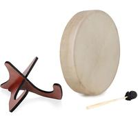 Classic Cantabile SD-18 Tamburo sciamanico 18" rituale e meditazione, vera pelle di capra, include mazzolo e robusto supporto in legno. Suono caldo e risonante per yoga, guarigione sonora e rituali