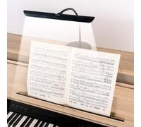 Classic Cantabile SM Easy Lampada per Pianoforte Dimmerabile con Memory, Collo d'Oca, 18 LED luce calda bianca, Touch, Lampada da Tavolo per Leggio, colore nero.