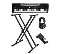 Classic Cantabile SP-150 BK Stagepiano SET: 88 tasti soft-touch, dinamica, MIDI, USB, accompagnamento, incl. leggio, supporto, cuffie, pedale, alimentatore, nero.