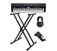 Classic Cantabile SP-250 BK Stagepiano SET: 88 tasti, meccanica a martello, dinamica di tocco, USB, accompagnamento, incl. leggio, supporto, cuffie, pedale, alimentatore, nero.