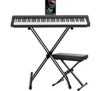 Classic Cantabile SP-316 Stage Piano Set - 88 tasti pesati a martello, BT audio & MIDI, polifonia 128 voci, con supporto, panca e metodo per pianoforte. Perfetto per lezioni, prove e concerti - Nero.