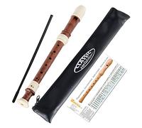 Classic Cantabile Stellina Flauto Dolce Soprano C, Digitazione Barocca, in Plastica, ideale per principianti e avanzati. Include custodia, bastoncino pulizia e tabella dita. Colore marrone.