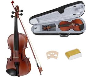 Classic Cantabile Student Set Violino 3/4 (strumento per principianti/studenti, violino, fondo e fasce in acero, tavola in abete massello, ponticello in acero, in ustodia, arco e colofonia)