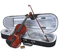 Classic Cantabile Student Violinset 1/2 (strumento per principianti/studenti, violino, fondo e fasce in acero, tavola in abete massiccio, ponticello in acero, incl. custodia, archetto e colofonia)