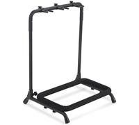 Classic Cantabile Supporto Multi-Chitarra 3 Posti, pieghevole, con supporti regolabili per manico, imbottitura in schiuma e struttura in metallo, ideale per chitarre e bassi.