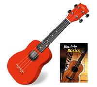 Classic Cantabile US-100 RD Ukulele Sopran Rossa Set incl. Manuale di Apprendimento