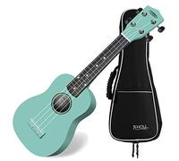 Classic Cantabile US-100 Set Ukulele Soprano - Ukulele soprano per principianti, corde in nylon e custodia. Facile da suonare, ideale per viaggi, tempo libero, lezioni, campeggio. Colore: turchese