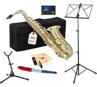 Sassofono Alto Sax in Fa# Ottone Lacca Oro Set Completo Custodia Bocchino Leggio