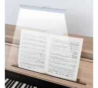 Classic Cantabile WM Lampada per Pianoforte Easy - Dimmerabile con Memory - Lampada da Tavolo con Collo d'Oca - Luce Calda Bianca 18 LED - Touch - Lampada per Leggio Bianca