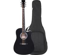 Classic Cantabile WS-10BK-CE Chitarra Western Nera Con Pickup Set Borsa